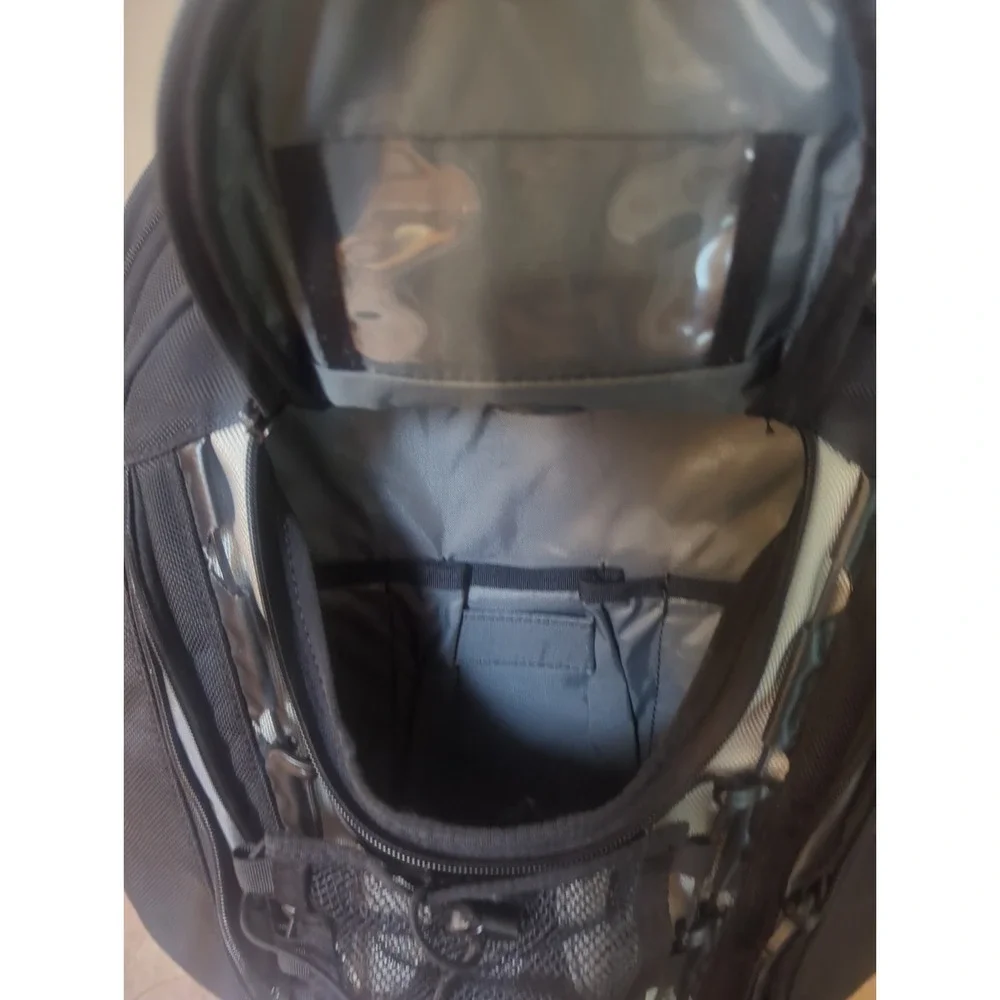 Vintage Brenthaven Laptop‎ Backpack Black Silver Tech Y2K Travel Bag